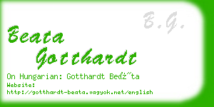 beata gotthardt business card
